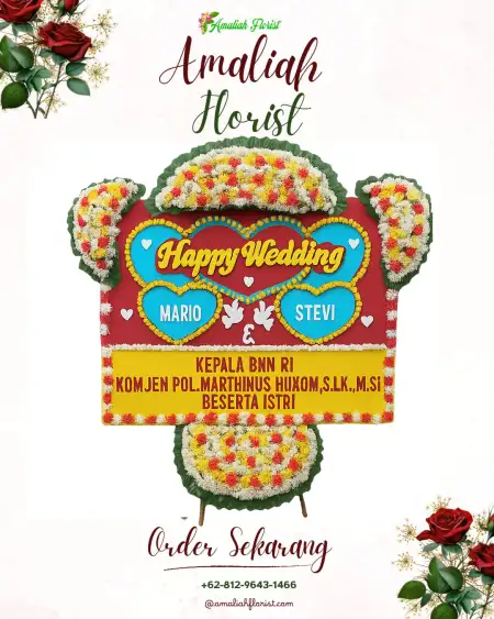 Papan Bunga Pernikahan Kadugemblo